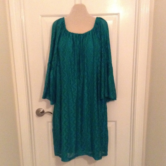 L&B Turquoise Lace Dress - Picture 2 of 6